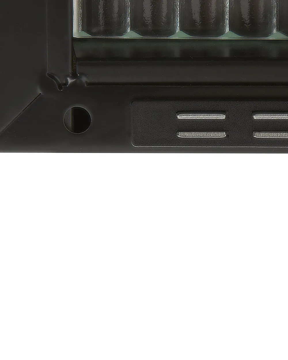 Säilytys<Beliani Vitriinikaappi Teras 2 Ovea 2 Hyllya Musta Sarre