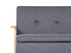 Best Sale Beliani Vuodesohva Kankainen Harmaa Tjorn