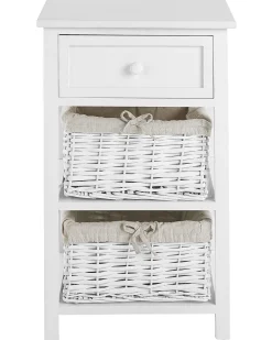 Best Sale Beliani Yopoyta 2 Koria Laatikko Valkoinen/Beige Flowella