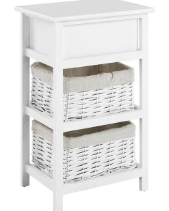 Best Sale Beliani Yopoyta 2 Koria Laatikko Valkoinen/Beige Flowella