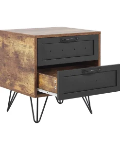 Pöydät<Beliani Yopoyta 2 Laatikkoa Tumma Puu/Musta Arkan