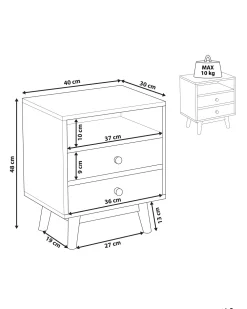 Säilytys<Beliani Yopoyta 2 Laatikkoa Vaalea Puu Fargo