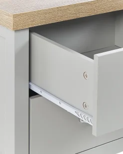 Flash Sale Beliani Yopoyta 2 Laatikkoa Vaaleanharmaa/Vaalea Puu Clio