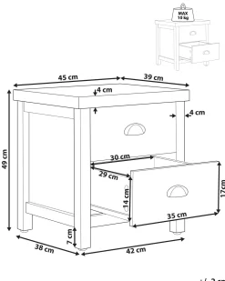 Flash Sale Beliani Yopoyta 2 Laatikkoa Vaaleanharmaa/Vaalea Puu Clio