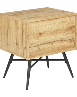 Outlet Beliani Yopoyta Hylly Laatikko Vaalea Puu Lubock