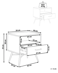 Outlet Beliani Yopoyta Hylly Laatikko Vaalea Puu Lubock