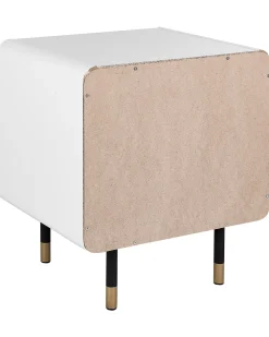 Hot Beliani Yopoyta Kaappi Hylly Valkoinen/Tumma Puu Rifle