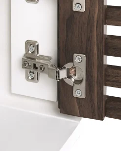 Hot Beliani Yopoyta Kaappi Hylly Valkoinen/Tumma Puu Rifle