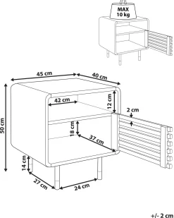 Hot Beliani Yopoyta Kaappi Hylly Valkoinen/Tumma Puu Rifle