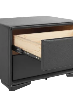 Säilytys<Beliani Yopoyta Keinonahka 2 Laatikkoa Musta Sezanne