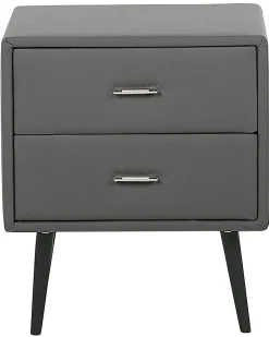 Online Beliani Yopoyta Keinonahka 2 Laatikkoa Harmaa Essonne