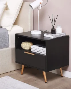 Säilytys<Beliani Yopoyta Laatikko Hylly Musta Indio