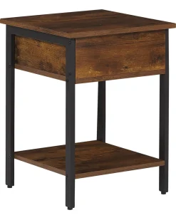 Cheap Beliani Yopoyta Laatikko Hylly Tumma Puu/Musta Vester