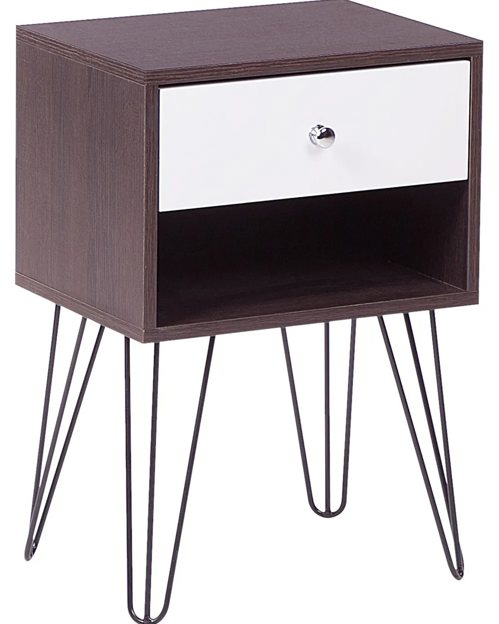 Online Beliani Yopoyta Laatikko Hylly Tumma Puu/Valkoinen Arvin