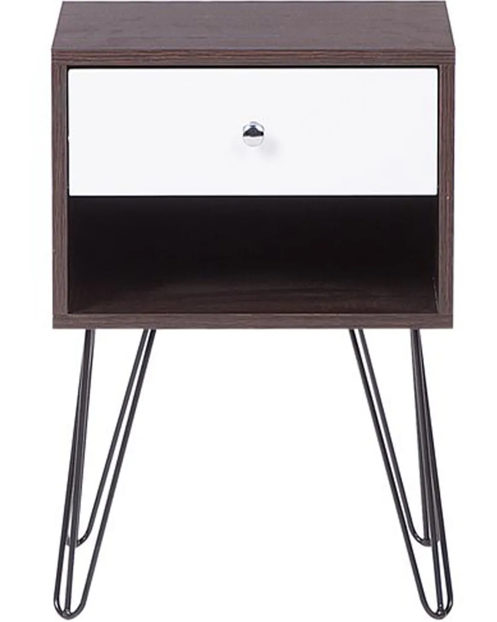 Online Beliani Yopoyta Laatikko Hylly Tumma Puu/Valkoinen Arvin