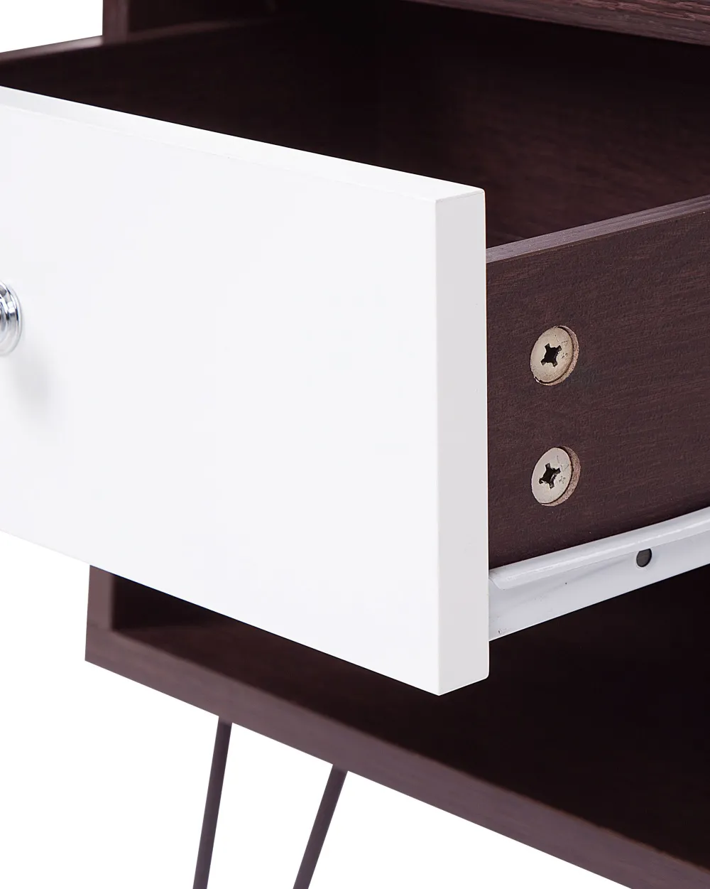 Online Beliani Yopoyta Laatikko Hylly Tumma Puu/Valkoinen Arvin