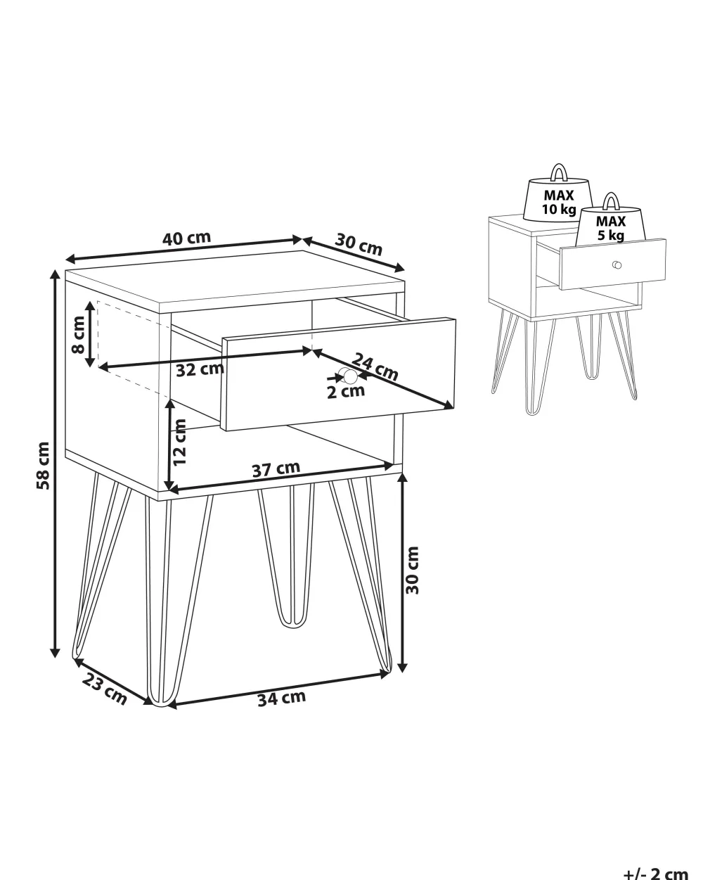 Online Beliani Yopoyta Laatikko Hylly Tumma Puu/Valkoinen Arvin