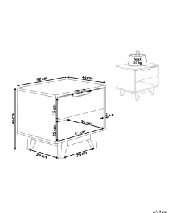 Säilytys<Beliani Yopoyta Laatikko Hylly Vaalea Puu/Valkoinen Spencer