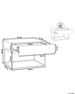 Outlet Beliani Yopoyta Laatikko Tumma Puu Cairo