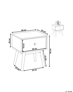 Outlet Beliani Yopoyta Laatikko Vaalea Puu/Harmaa Arvada