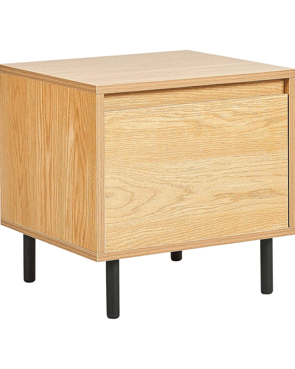 Hot Beliani Yopoyta Laatikko Vaalea Puu/Musta Nikea