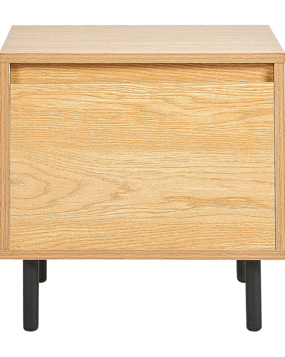 Hot Beliani Yopoyta Laatikko Vaalea Puu/Musta Nikea