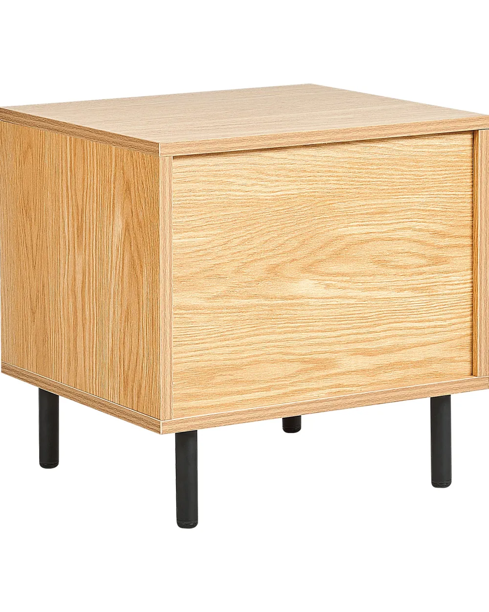 Hot Beliani Yopoyta Laatikko Vaalea Puu/Musta Nikea