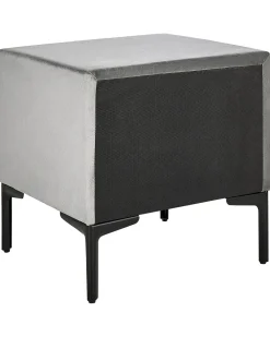 Shop Beliani Yopoyta Sametti 2 Laatikkoa Vaaleanharmaa Sezanne