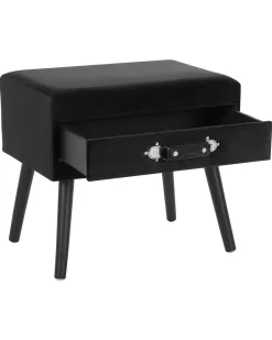 Säilytys<Beliani Yopoyta Sametti Laatikko Musta Eurostar