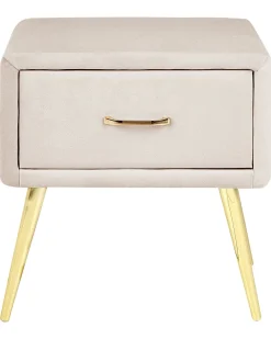 Cheap Beliani Yopoyta Sametti Laatikko Vaalea Beige Flayat