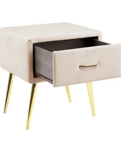 Cheap Beliani Yopoyta Sametti Laatikko Vaalea Beige Flayat