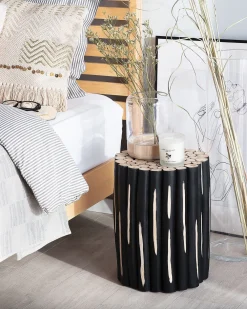 Säilytys<Beliani Yopoyta Tiikki Musta/Vaalea Puu Altata